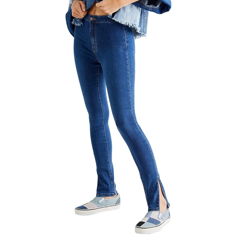 Free People NWT Riley Slot Skinny Jeans Sz 27